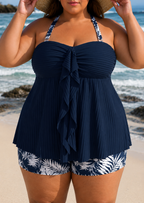 Edna - Plus Size Elegant Halter Swim Dress
