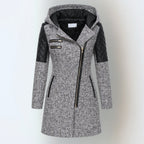 Veronica – Hooded Quilted Panel Winter Coat