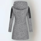 Veronica – Hooded Quilted Panel Winter Coat