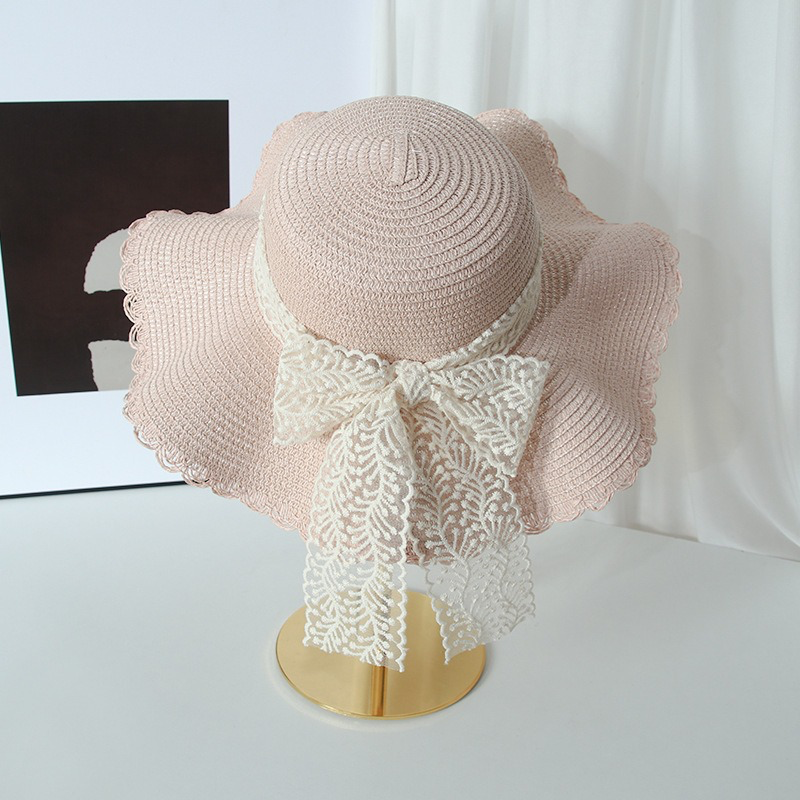 Elegant Lace Woven Straw Hat