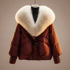 Rhiannon – Padded Jacket with Statement Faux-Fur Collar