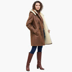 Marlene – Faux-Shearling Lined Toggle Coat