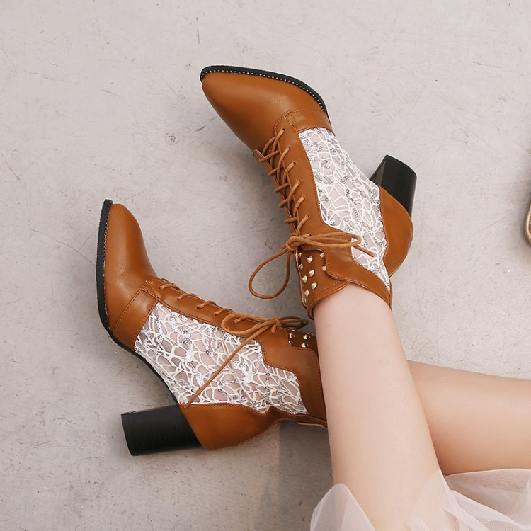 Victorian Elegance Mid-Calf Boots
