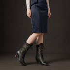 Victorian Elegance Mid-Calf Boots