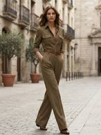 Esme – Tailored Check Utility Jumpsuit
