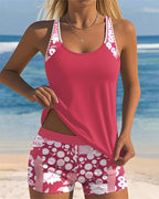 Lynne - Floral Print Two-Piece Swim Set
