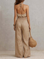 Audrey – Halter Neck Wide-Leg Jumpsuit