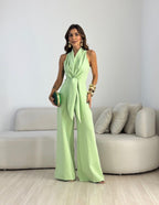 Linda – Halter Neck Wide-Leg Jumpsuit