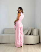 Linda – Halter Neck Wide-Leg Jumpsuit