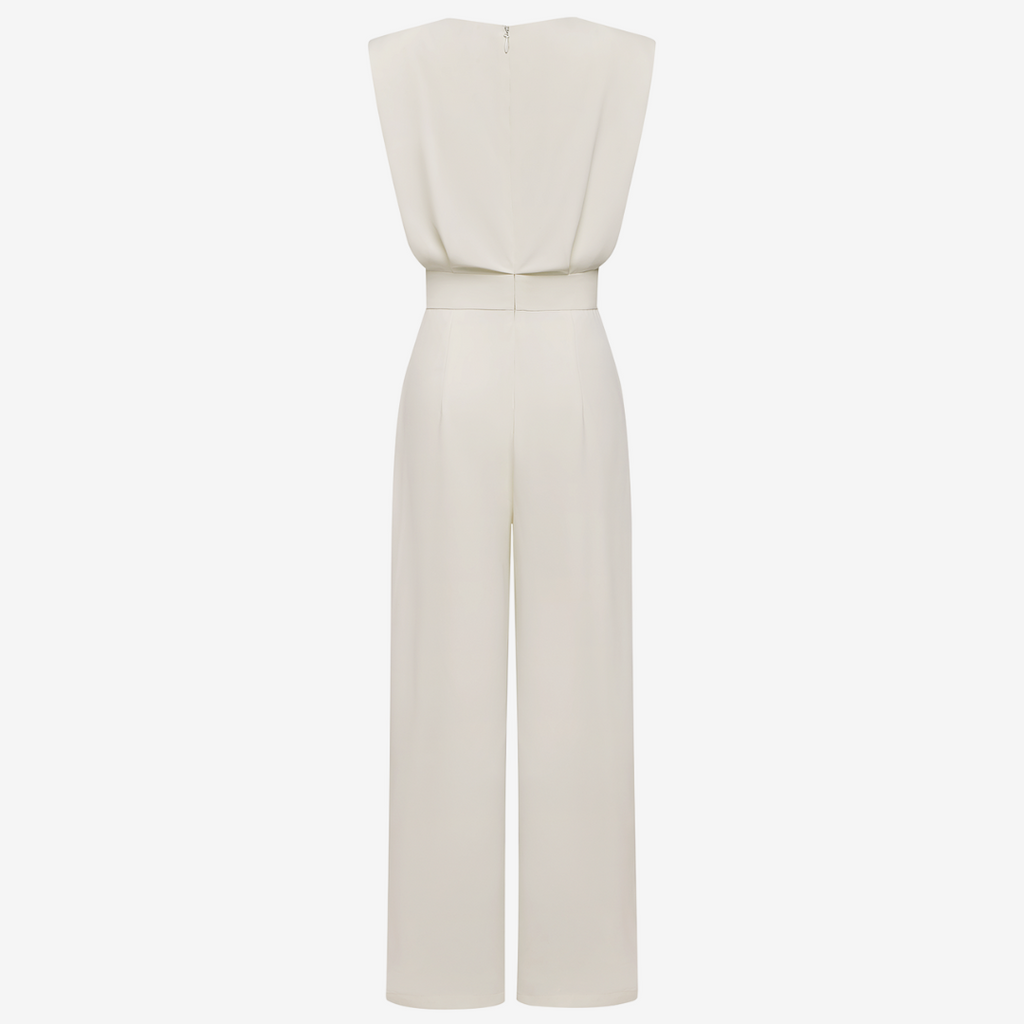 Patience – Structured Sleeveless Wide-Leg Jumpsuit