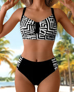 Claire - Stylish Two-Piece Patterned Bikini