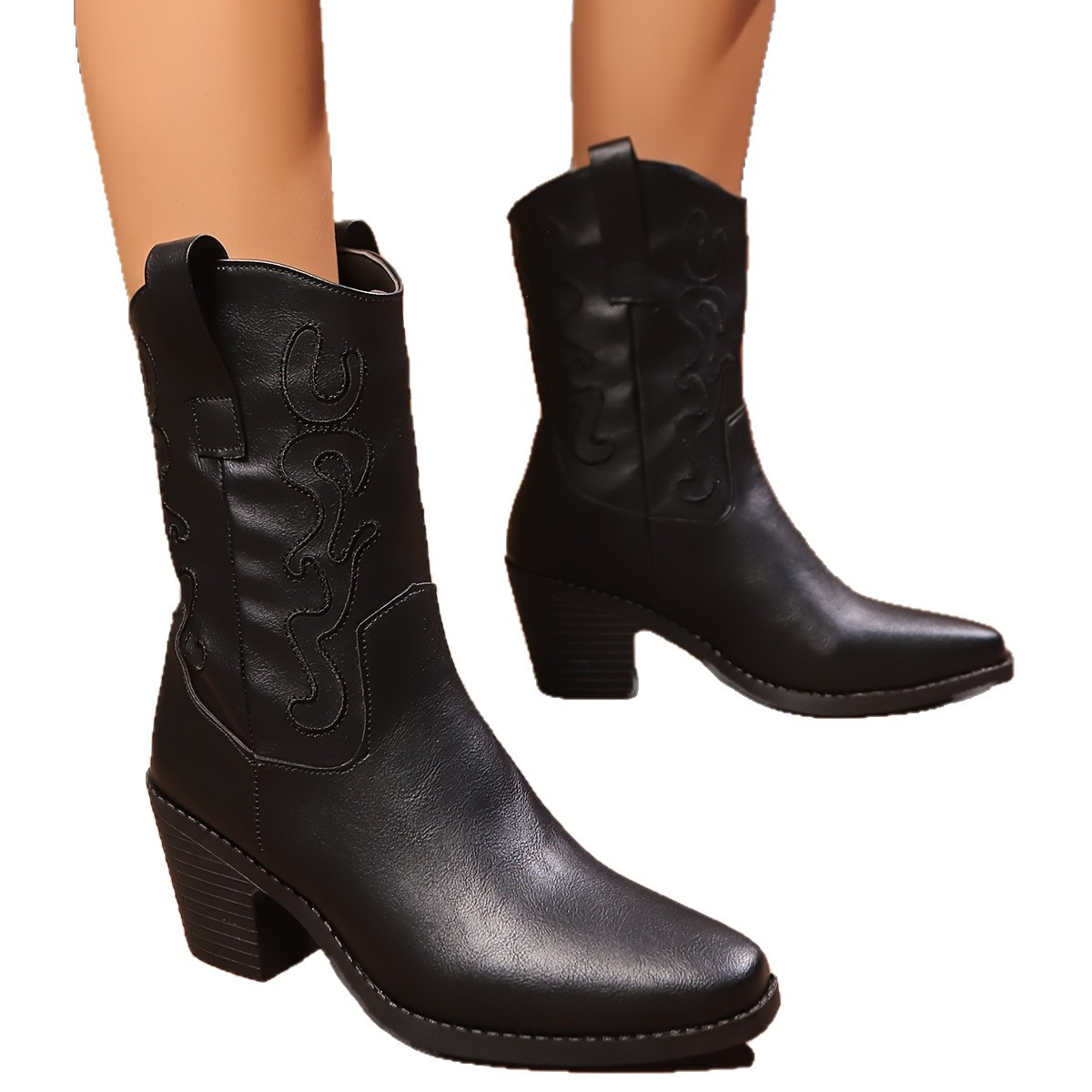 British Style Mid-Calf Boots