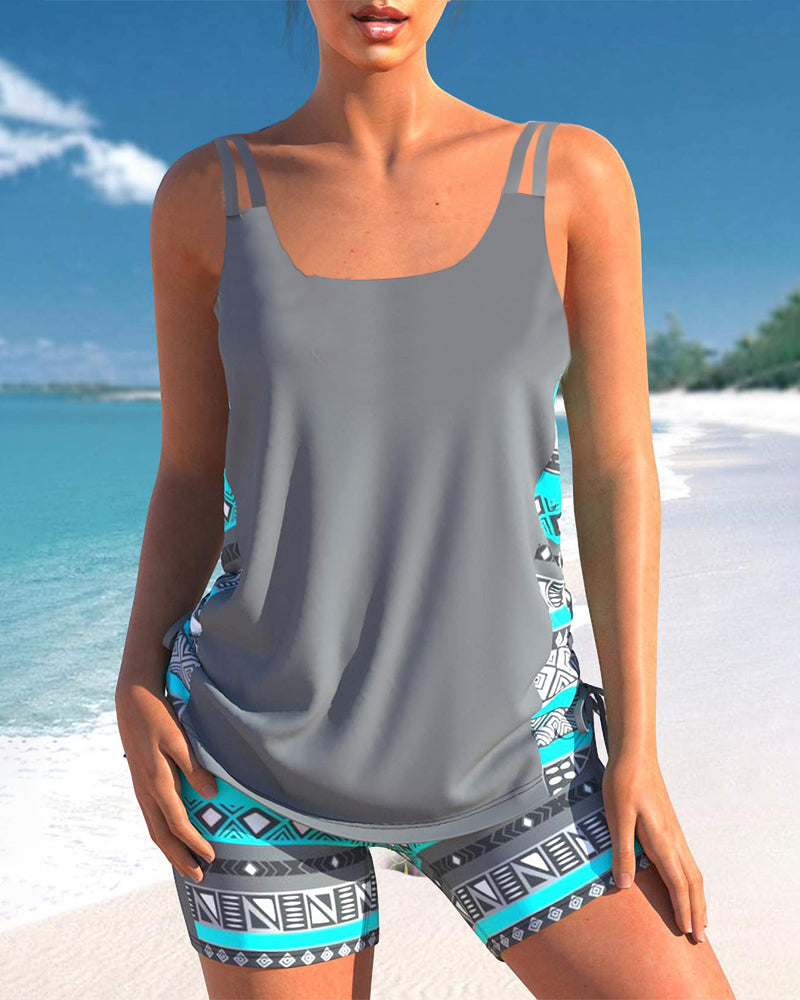 Sylvia - Tankini Featuring Geometric Print