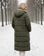 Bethan – Quilted Sherpa-Lined Long Coat
