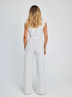 Mirren – Sleeveless Belted Wide-Leg Jumpsuit