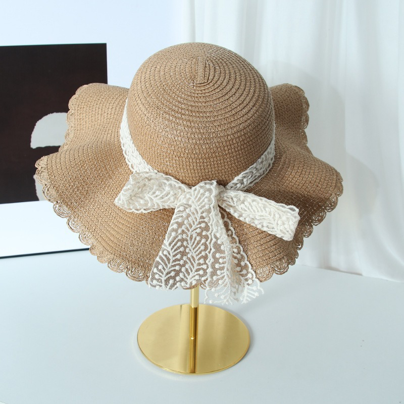 Elegant Lace Woven Straw Hat