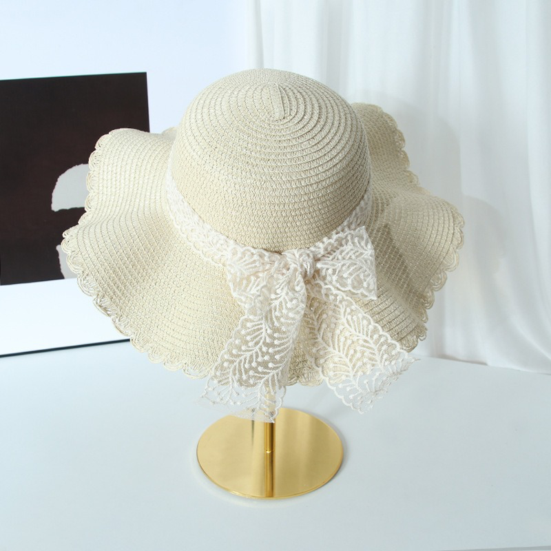 Elegant Lace Woven Straw Hat