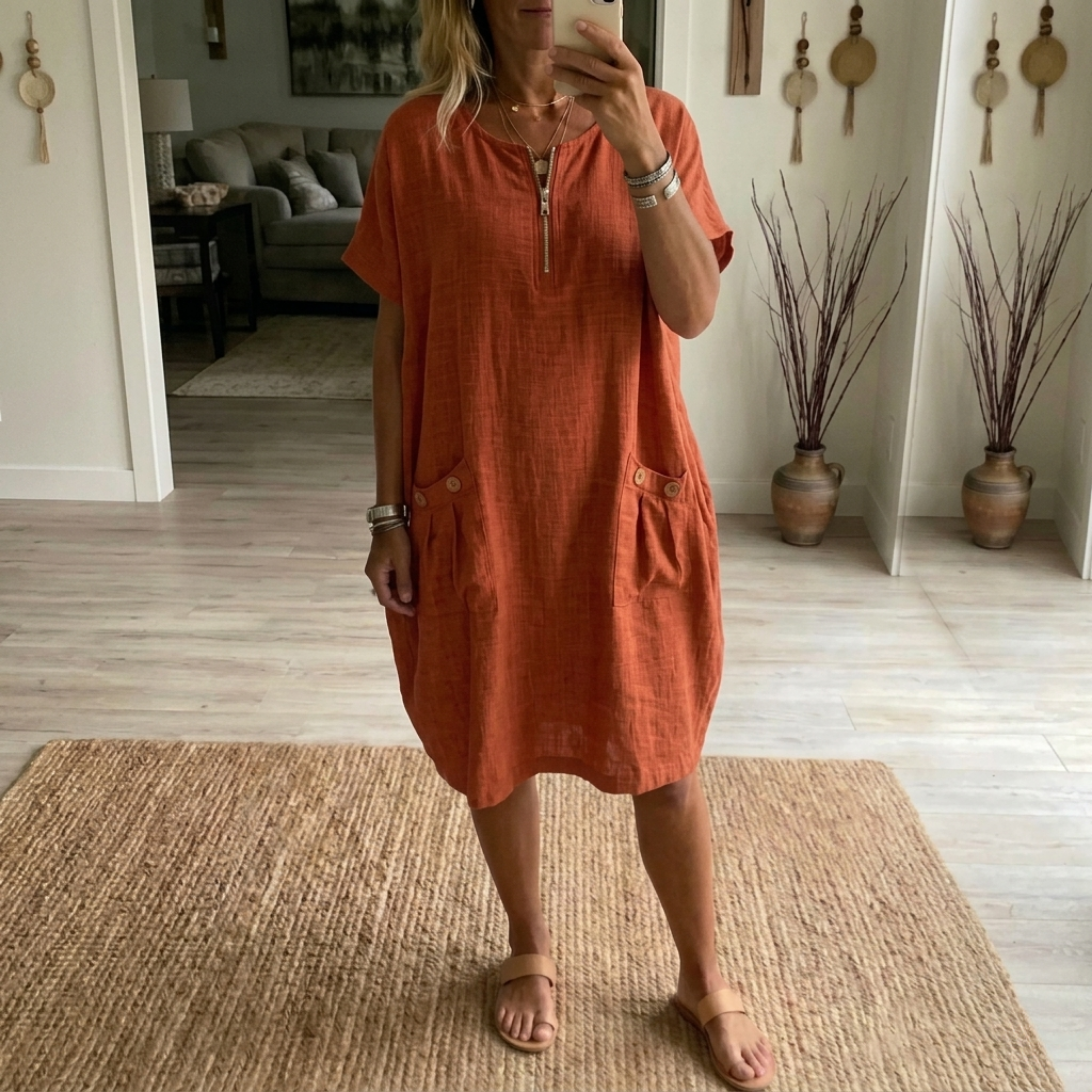 Pascale™ | Zip-Front Maxi Dress.