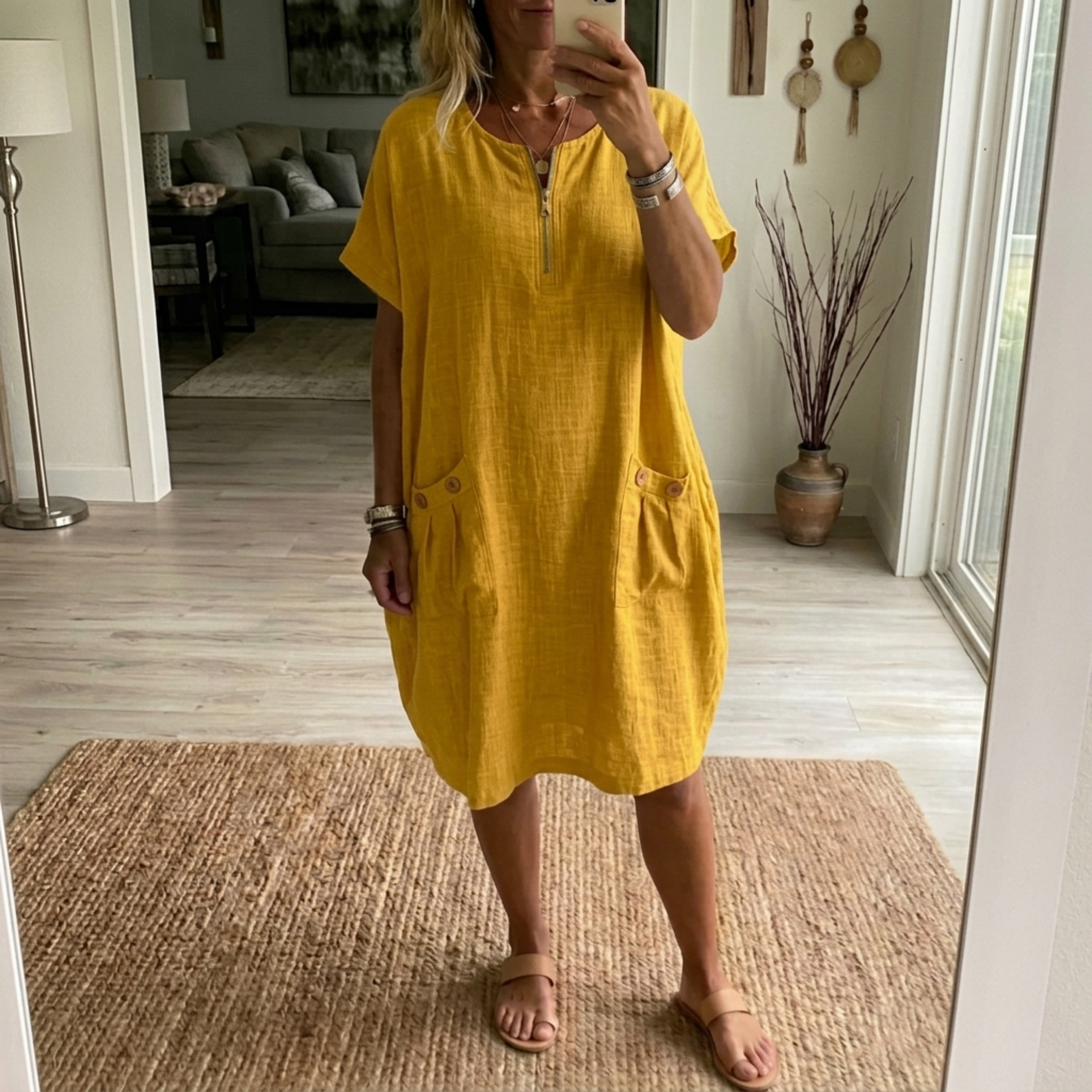 Pascale™ | Zip-Front Maxi Dress.