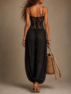 Paulina – Lace Bodice Harem Jumpsuit