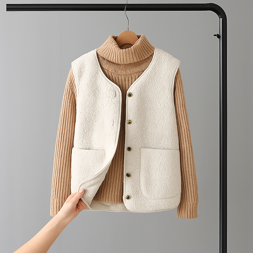Frances – Soft Fleece Sleeveless Waistcoat