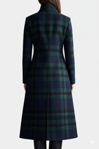 Trudy – Elegant Plaid Tailored Coat