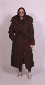 Ada – Longline Belted Puffer Coat
