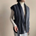 Rhona – Soft Belted Wrap Puffer Waistcoat