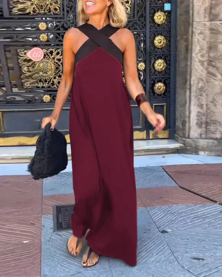 Quirine™ | Wrap-Front Maxi Dress.