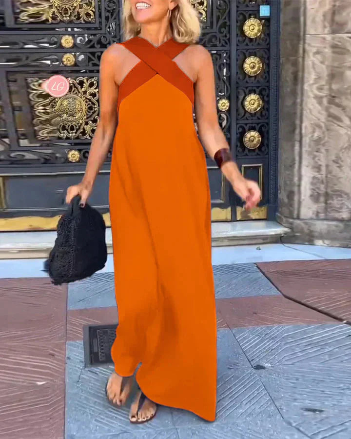 Quirine™ | Wrap-Front Maxi Dress.