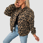 Ursula – Leopard Print Button-Up Jacket