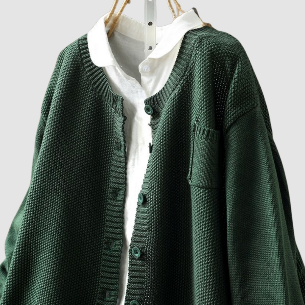 Grainne – Cosy Knit Button-Up Cardigan