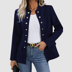 Constance – Double-Breasted Military Button Blazer
