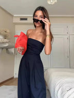 Valerie – Strapless Wide-Leg Elegant Jumpsuit