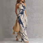 Sonia – Halterneck Wide-Leg Printed Jumpsuit