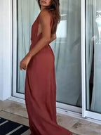 Tilly – Elegant Deep V Wide Leg Jumpsuit