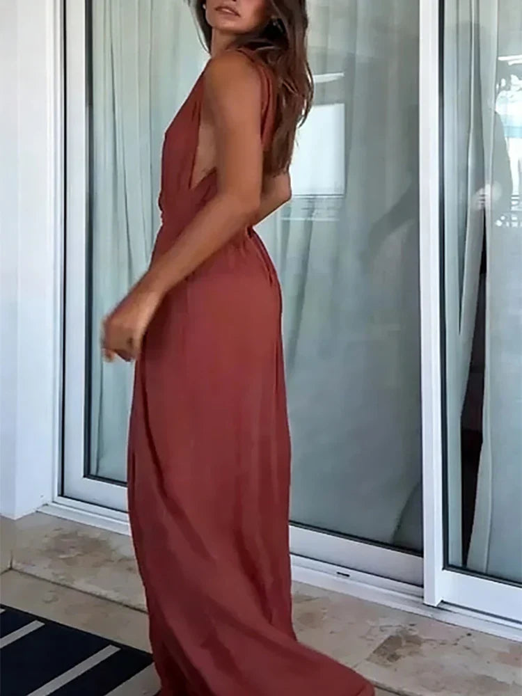 Tilly – Elegant Deep V Wide Leg Jumpsuit
