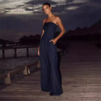 Valerie – Strapless Wide-Leg Elegant Jumpsuit