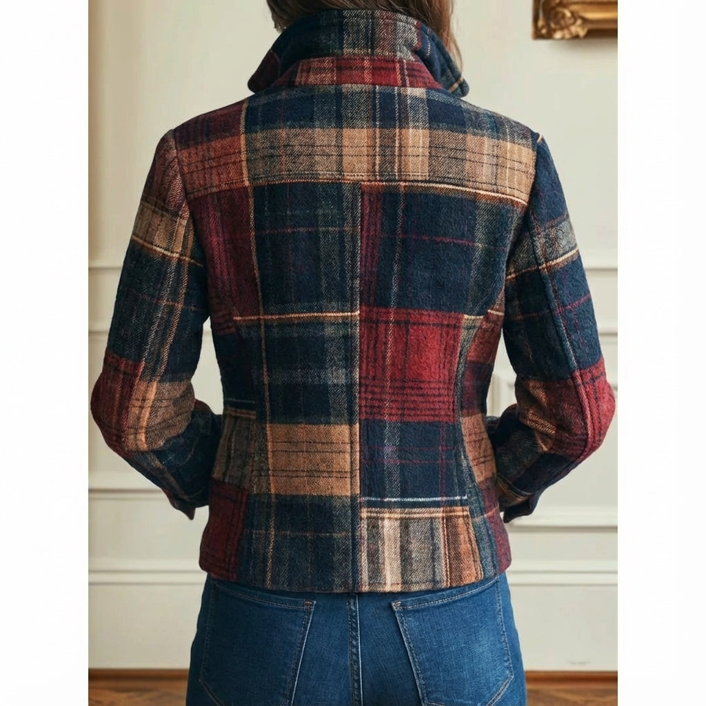 Yvonne – Classic Plaid Tailored Jacket