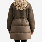 Leonora – Mixed Texture Hooded Winter Coat