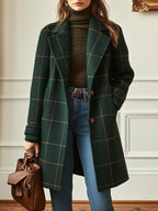Doris – Retro Plaid Tailored Coat