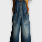 Iona – Relaxed Denim Dungaree Jumpsuit