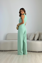 Linda – Halter Neck Wide-Leg Jumpsuit